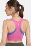 Zelocity Sports Bra With Removable Padding - Ibis Rose — thumbnail 2